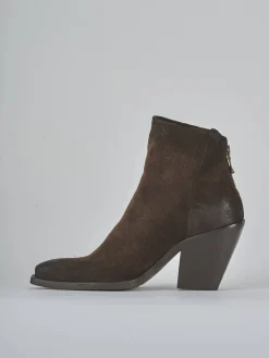 Stivaletti tacco 8cm camoscio testa