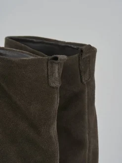 Stivaletti tacco 7cm camoscio testa