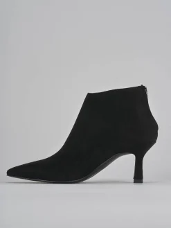 Stivaletti tacco 7cm camoscio nero