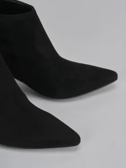 Stivaletti tacco 7cm camoscio nero