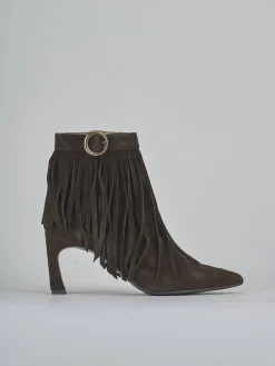 Stivaletti tacco 7cm camoscio testa