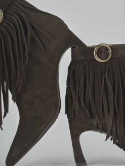 Stivaletti tacco 7cm camoscio testa