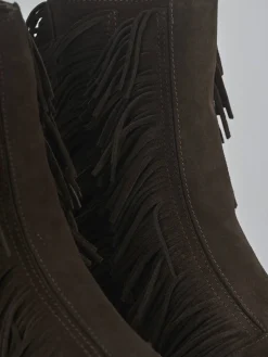 Stivaletti tacco 3cm camoscio testa