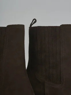 Stivaletti tacco 8cm camoscio testa