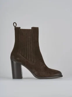 Stivaletti tacco 8cm camoscio testa