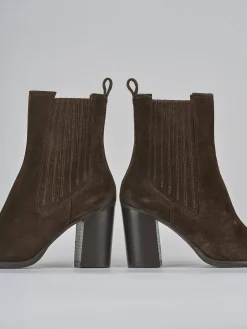 Stivaletti tacco 8cm camoscio testa