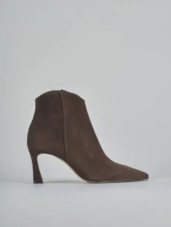 Stivaletti tacco 8cm camoscio testa