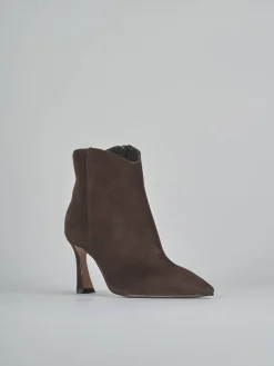 Stivaletti tacco 8cm camoscio testa