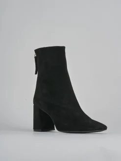 Stivaletti tacco 7cm camoscio nero