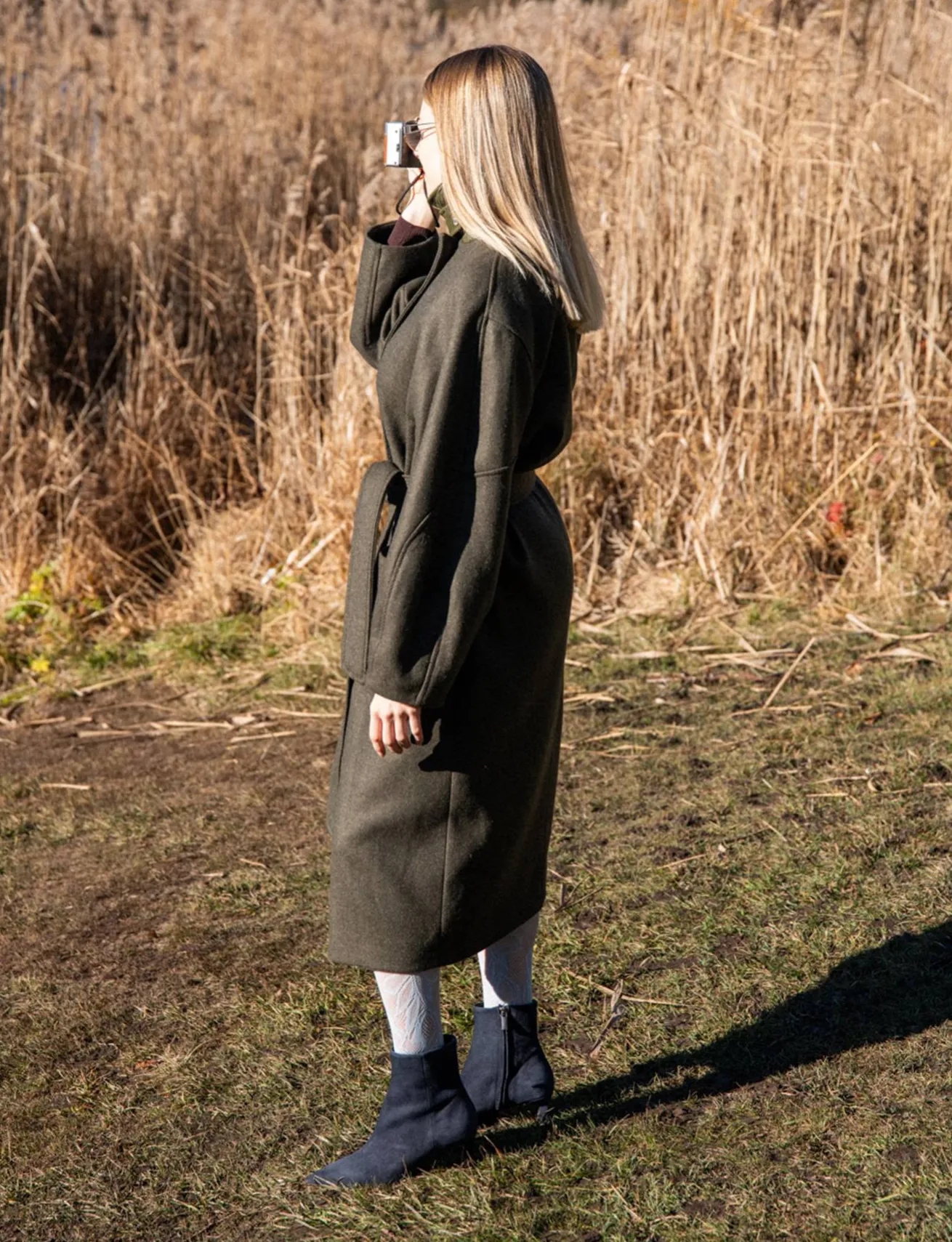 Stivaletti tacco 6cm camoscio blu