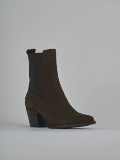 Stivaletti tacco 7cm camoscio testa