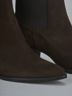 Stivaletti tacco 7cm camoscio testa