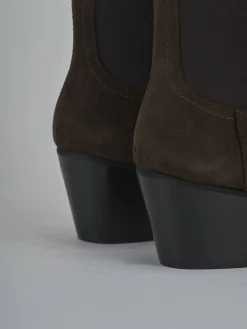 Stivaletti tacco 7cm camoscio testa