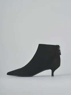 Stivaletti tacco 5cm camoscio nero