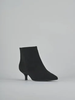 Stivaletti tacco 5cm camoscio nero