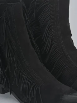 Stivaletti tacco 3cm camoscio nero