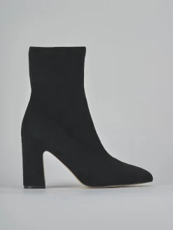 Stivaletti tacco 9cm camoscio sostenible nero