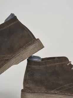 Stivaletti tacco 1cm camoscio testa