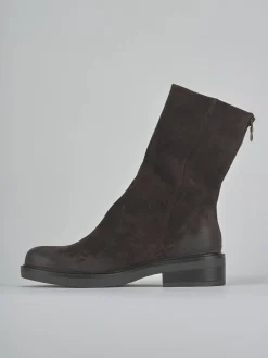 Stivaletti tacco 3cm camoscio testa