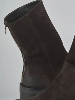 Stivaletti tacco 3cm camoscio testa