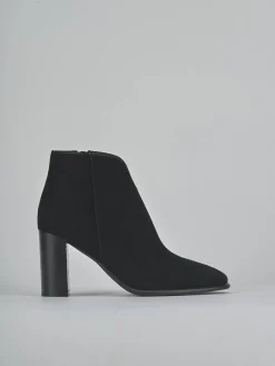 Stivaletti tacco 9cm camoscio nero