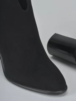 Stivaletti tacco 9cm camoscio nero