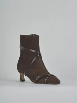 Stivaletti tacco 5cm camoscio testa