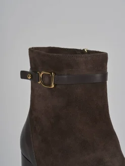 Stivaletti tacco 10cm camoscio testa