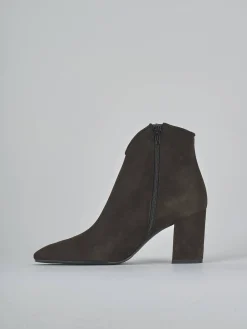 Stivaletti tacco 7cm camoscio testa