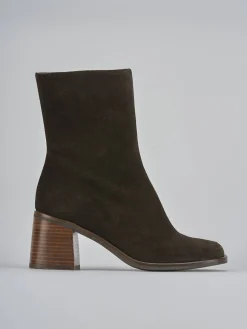 Stivaletti tacco 5cm camoscio testa