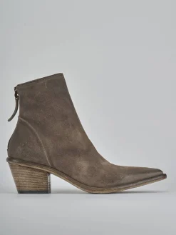 Stivaletti tacco 5cm camoscio testa