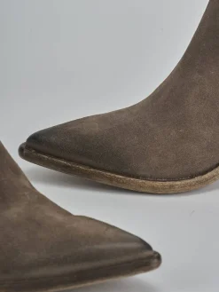 Stivaletti tacco 5cm camoscio testa