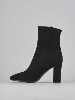 Stivaletti tacco 9cm camoscio nero