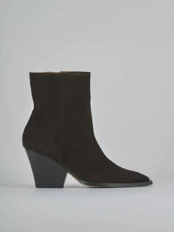 Stivaletti tacco 8cm camoscio testa