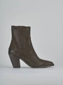 Stivaletti tacco 9cm camoscio testa