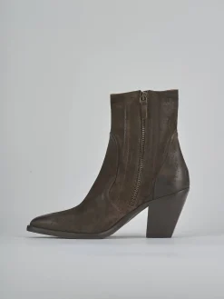 Stivaletti tacco 9cm camoscio testa