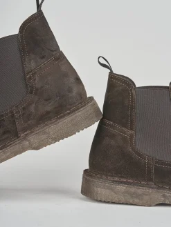 Stivaletti tacco 1cm camoscio testa