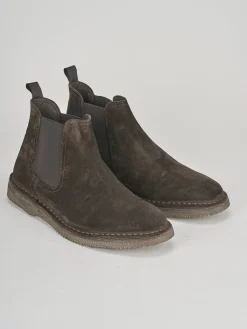 Stivaletti tacco 1cm camoscio testa