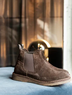 Stivaletti tacco 1cm camoscio testa