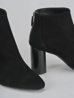 Stivaletti tacco 7cm camoscio nero