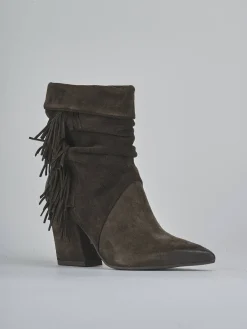 Stivaletti tacco 8cm camoscio testa