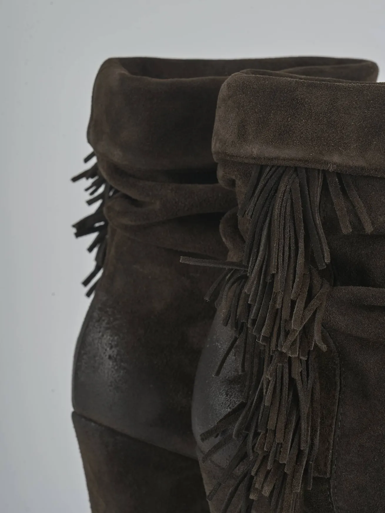 Stivaletti tacco 8cm camoscio testa