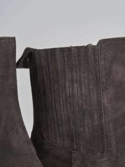 Stivaletti tacco 3cm camoscio testa