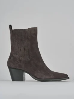 Stivaletti tacco 7cm camoscio testa