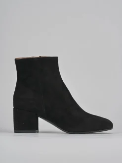 Stivaletti tacco 6cm camoscio nero