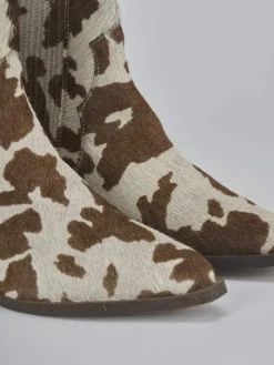 Stivaletti tacco 2cm cavallino bianco