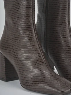 Stivaletti tacco 7cm cocco testa