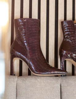 Stivaletti tacco 9cm cocco bordo'