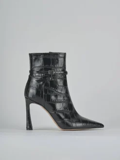 Stivaletti tacco 9cm cocco nero