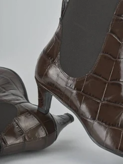 Stivaletti tacco 5cm cocco testa